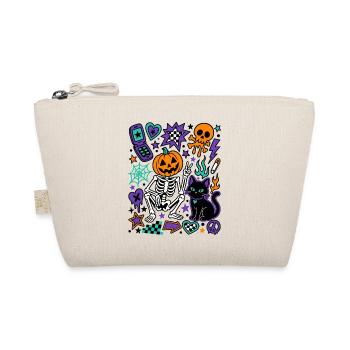 Y2K Gruseliges Halloween-Kürbisskelett - Bio-Täschchen - Natur - Vorne