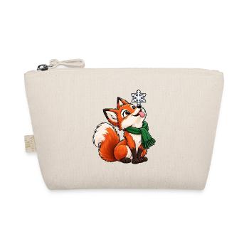 Weihnachten Fuchs Schneeflocke Winter Geschenk - Bio-Täschchen - Natur - Vorne