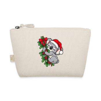Weihnachten Koala Mistelzweig Geschenkidee - Bio-Täschchen - Natur - Vorne