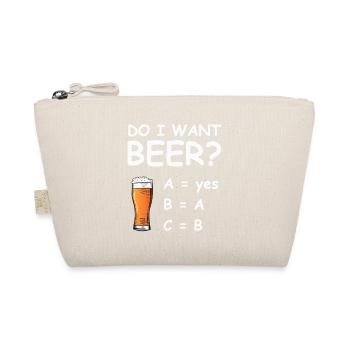 Do I Want Beer? – Lustiges Bier Shirt - Bio-Täschchen - Natur - Vorne