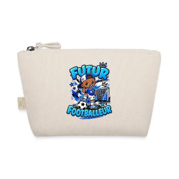 Zukünftiger Fußballer Cartoon Blue - Bio-Täschchen - Natur - Vorne
