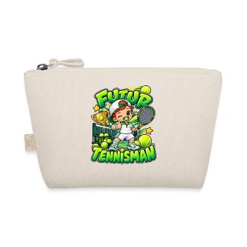 Zukünftiger Cartoon-Tennisspieler, Kindertennisspieler - Bio-Täschchen - Natur - Vorne