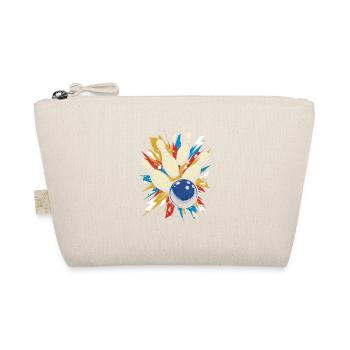 Bowling Strike Bunte Bowlingkugel Und Pins - Bio-Täschchen - Natur - Vorne