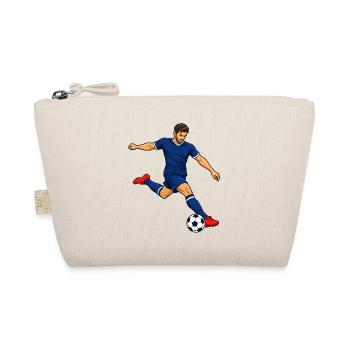Fußball-Stürmer-Kick - Bio-Täschchen - Natur - Vorne
