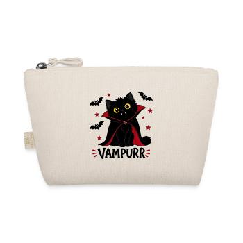 Süßer Vampurr Schwarze Katze Dracula Halloween - Bio-Täschchen - Natur - Vorne