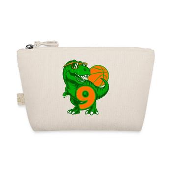 DINOSAURIER 9 JAHRE BASKETBALL 9. GEBURTSTAG - Bio-Täschchen - Natur - Vorne