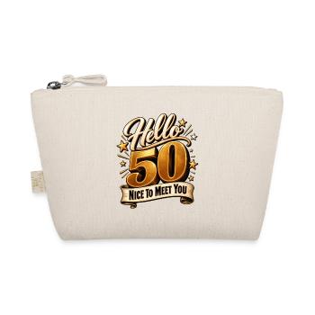 Geburstag 50 Jahre 50. Geburtstag Hello 50 Party - Bio-Täschchen - Natur - Vorne