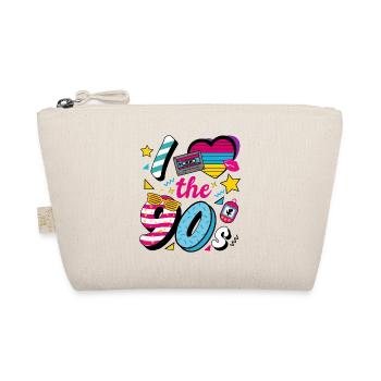 I Love the 90s Retro Nostalgie Party Spruch - Bio-Täschchen - Natur - Vorne