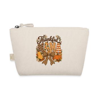 Dankbare Mama Leopard Bow Fall - Bio-Täschchen - Natur - Vorne
