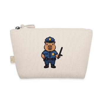 Süßer Capybara-Polizist Ästhetischer Niedlicher Nagetier - Bio-Täschchen - Natur - Vorne