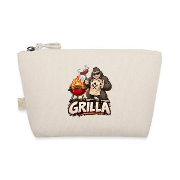 Grillen Grill-Gorilla Grilla Grillparty Sommer - Bio-Täschchen - Natur - Vorne