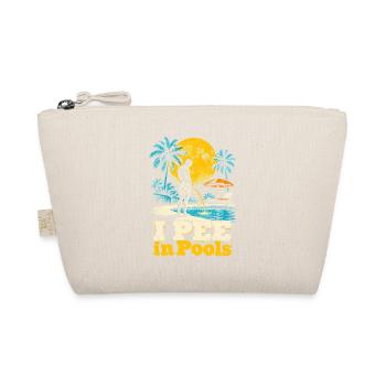 Tropischer Retro-Pool-Print - Bio-Täschchen - Natur - Vorne