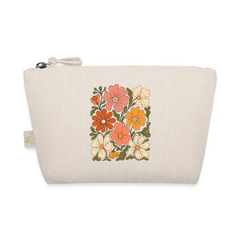 Retro Blumenmuster - Bio-Täschchen - Natur - Vorne