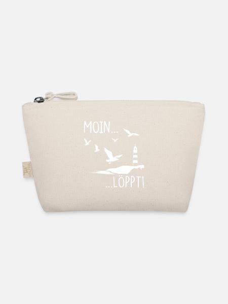 Moin Leuchtturm Möwen Küste Maritimes Geschenk - Bio-Täschchen - Natur