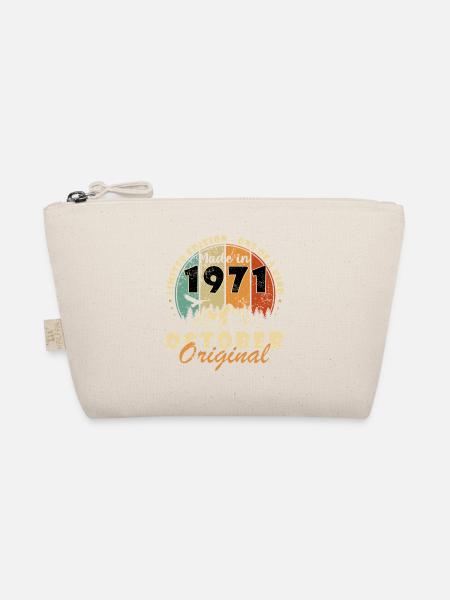 55. Geburtstag Geschenk Mann Best of Oktober 1971 - Bio-Täschchen - Natur