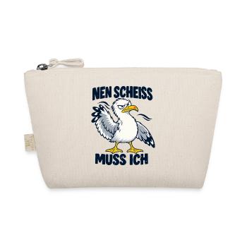 Nen Scheiß muss ich – Freche Möwe - Bio-Täschchen - Natur - Vorne