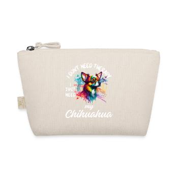 Bunter Regenbogenspritzer Chihuahua - Bio-Täschchen - Natur - Vorne