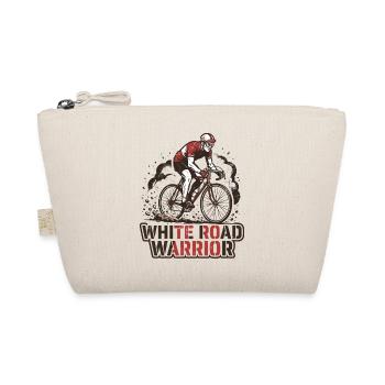 Retro Cyclist White Road Warrior Print - Bio-Täschchen - Natur - Vorne