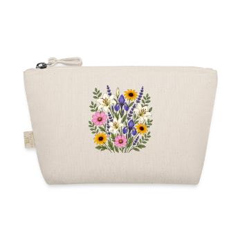Weisse Lilie violette Iris Lavendel Cottagecore - Bio-Täschchen - Natur - Vorne