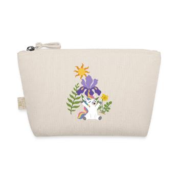 Müdes Einhorn · Blumen · Geschenkidee · Farn - Bio-Täschchen - Natur - Vorne