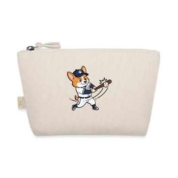 Süßer Corgi-Hund spielt Baseball, Sportliebhaber - Bio-Täschchen - Natur - Vorne