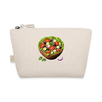 Frischer Salat Bowl Schüssel mit Gemüse - Bio-Täschchen - Natur - Vorne