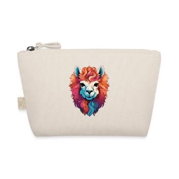 Lama Kopf Bunt Illustration - Bio-Täschchen - Natur - Vorne