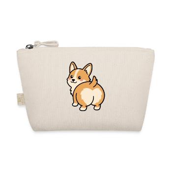 Süßer Corgi-Po Kawaii Fluffy Dog Heart Po Geschenk - Bio-Täschchen - Natur - Vorne