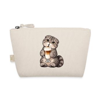 Scottish Fold mit Latte Macchiato – Katzenkaffee - Bio-Täschchen - Natur - Vorne