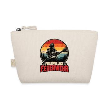 Freiwillige Feuerwehr Retro Feuerwehrmann - Bio-Täschchen - Natur - Vorne