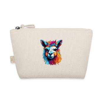 Bunter Llama Popart Muster - Bio-Täschchen - Natur - Vorne