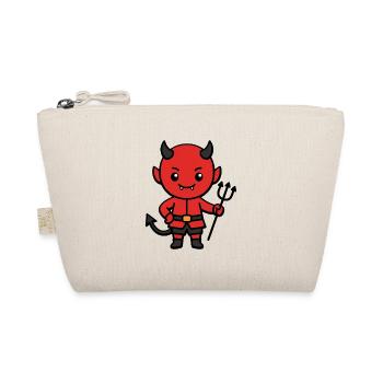 Niedliche Teufels-Mistgabel Halloween-Kostüm Kawaii - Bio-Täschchen - Natur - Vorne