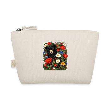 Grizzlybären-Floral-Wildtiere Naturliebhaber - Bio-Täschchen - Natur - Vorne