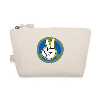 Ukraine Peace Sign Grafik mit Umrahmung - Bio-Täschchen - Natur - Vorne