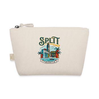 Retro Travel Souvenir From Split Croatia - Bio-Täschchen - Natur - Vorne