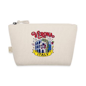 Vintage Verona Italy Travel Typography Aug - Bio-Täschchen - Natur - Vorne