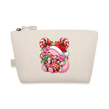 Kawaii Weihnachts-Pixie im Santa-Outfit - Bio-Täschchen - Natur - Vorne