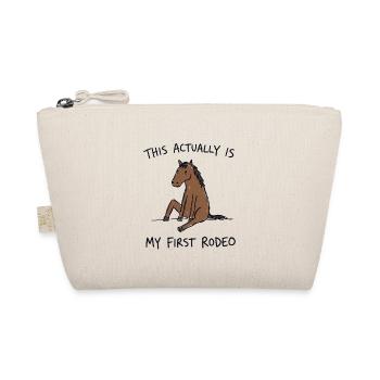 Mein erstes Rodeo – Pferd Cartoon - Bio-Täschchen - Natur - Vorne