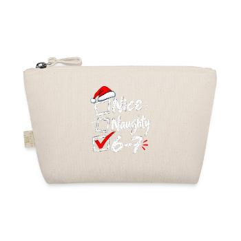 Six Seven Naughty or Nice Christmas Checkbox 6 7 - Bio-Täschchen - Natur - Vorne