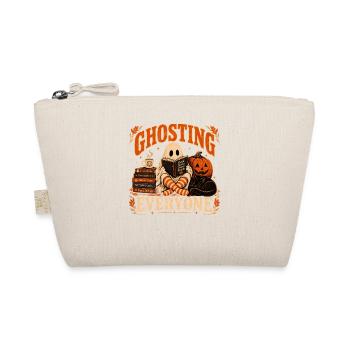  Ghosting Everyone Funny Book Lover Halloween  - Bio-Täschchen - Natur - Vorne