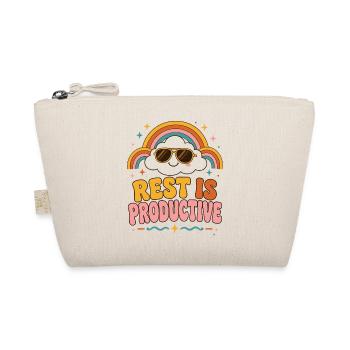 Rest ist produktiv Regenbogen - Bio-Täschchen - Natur - Vorne