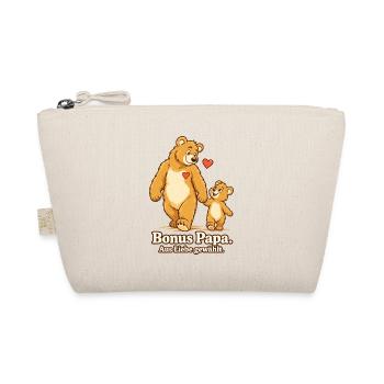 Bonus Papa Stiefvater Geschenk Aus Liebe gewählt - Bio-Täschchen - Natur - Vorne