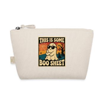 Retro Ghost Boo Sheet - Bio-Täschchen - Natur - Vorne