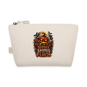Süßes Saures oder Fluch Halloween - Bio-Täschchen - Natur - Vorne