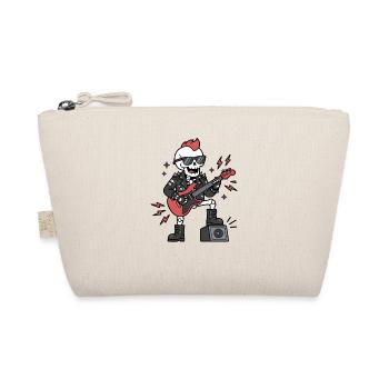 Cute Kawaii Skeleton Rock star Electric Guitarist - Bio-Täschchen - Natur - Vorne
