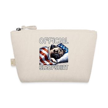 Mops US Schlafshirt - Bio-Täschchen - Natur - Vorne