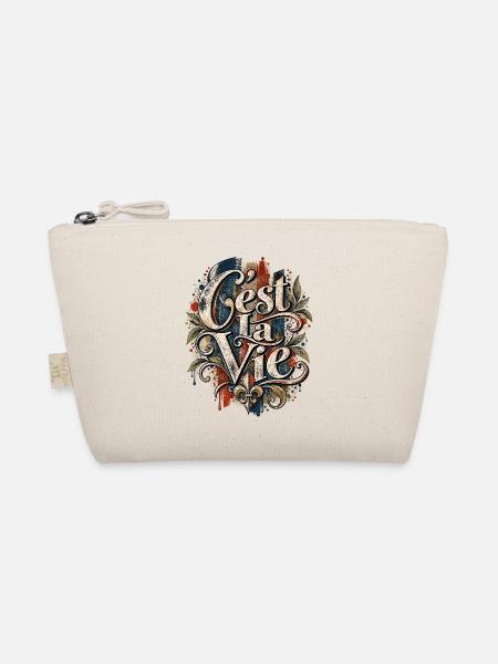 C’est La Vie – Vintage Frankreich Design - Bio-Täschchen - Natur