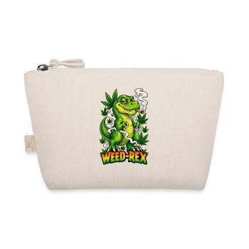 Weed-Rex Smoking Joint Cannabis Dinosaur Design - Bio-Täschchen - Natur - Vorne