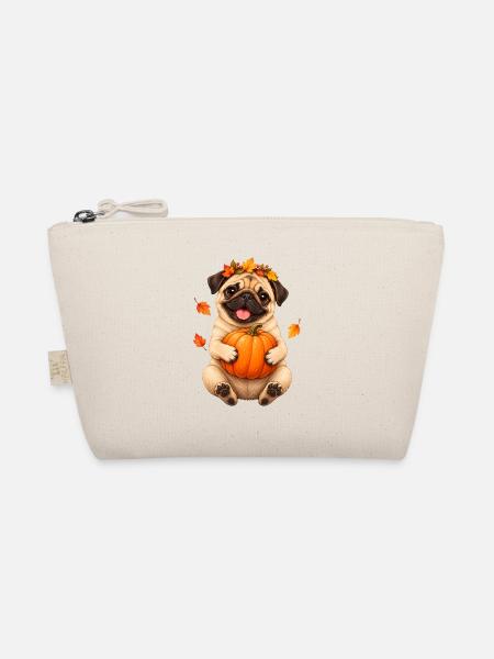 Mops Hund süßer Mops niedlicher Mops - Bio-Täschchen - Natur