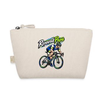 Rennrad Papa – Neon Sprint Illustration - Bio-Täschchen - Natur - Vorne